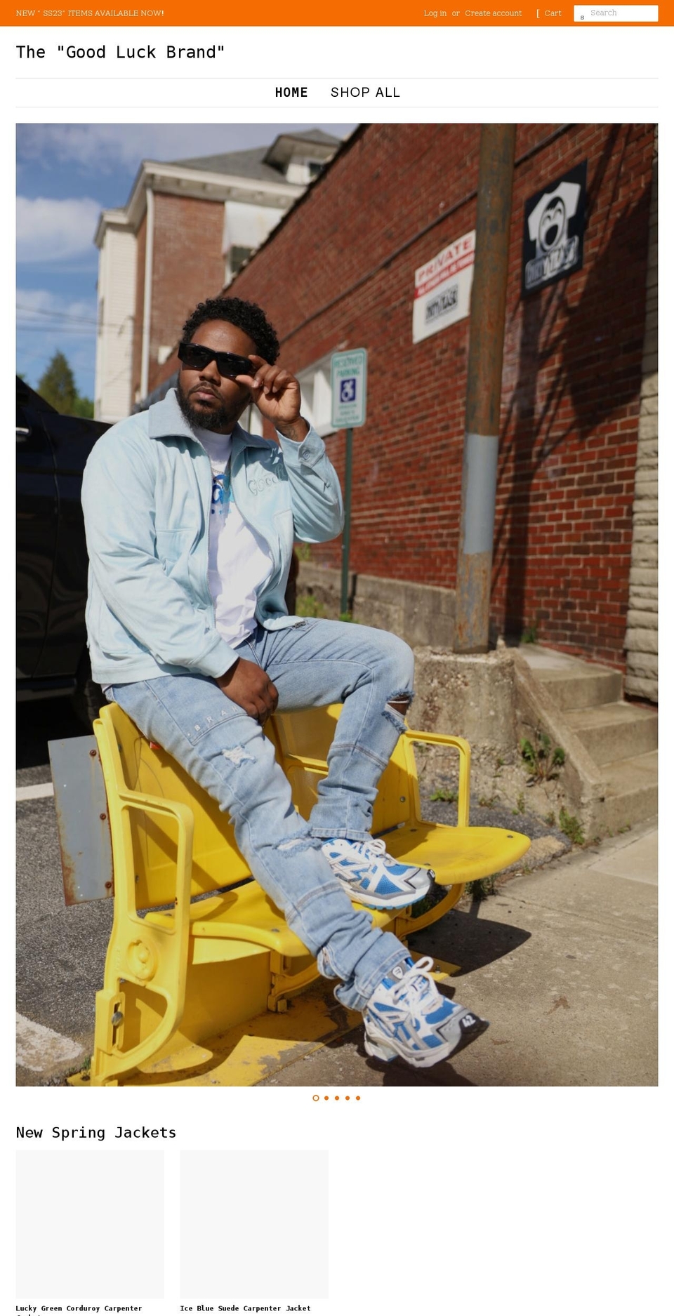 thegoodluckbrand.com shopify website screenshot