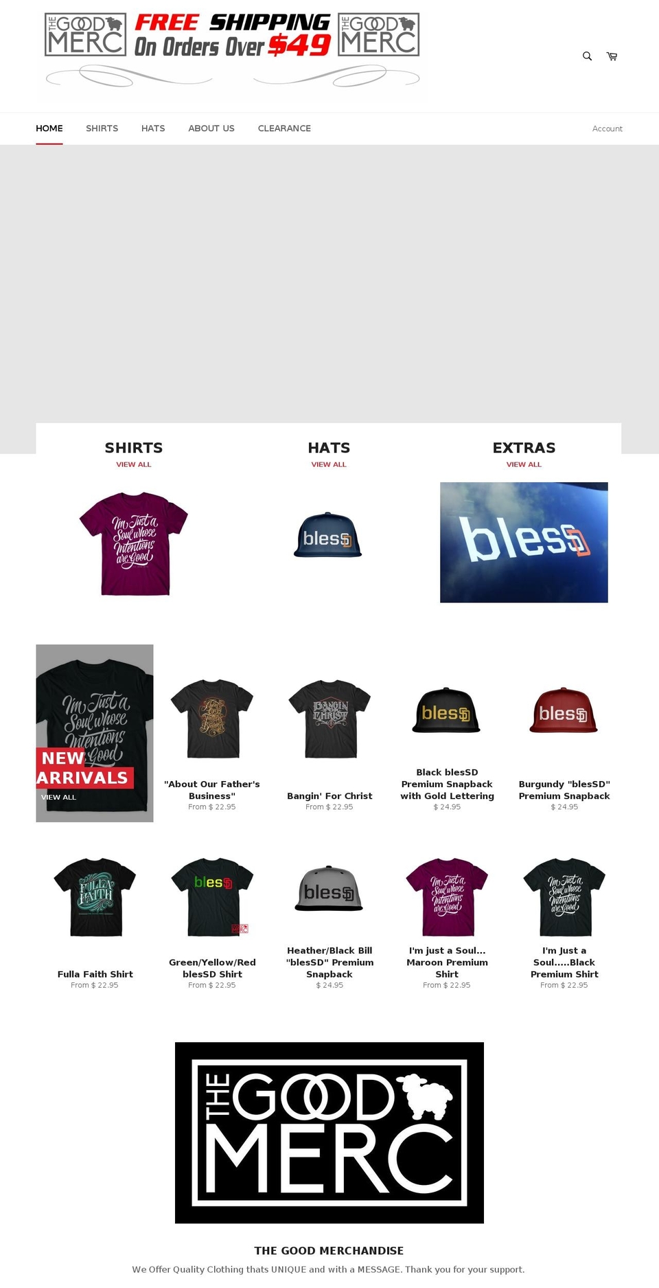 thegoodmerc.com shopify website screenshot