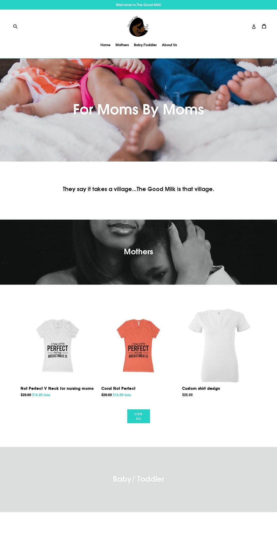 thegoodmilk.com — Shopify storefront screenshot