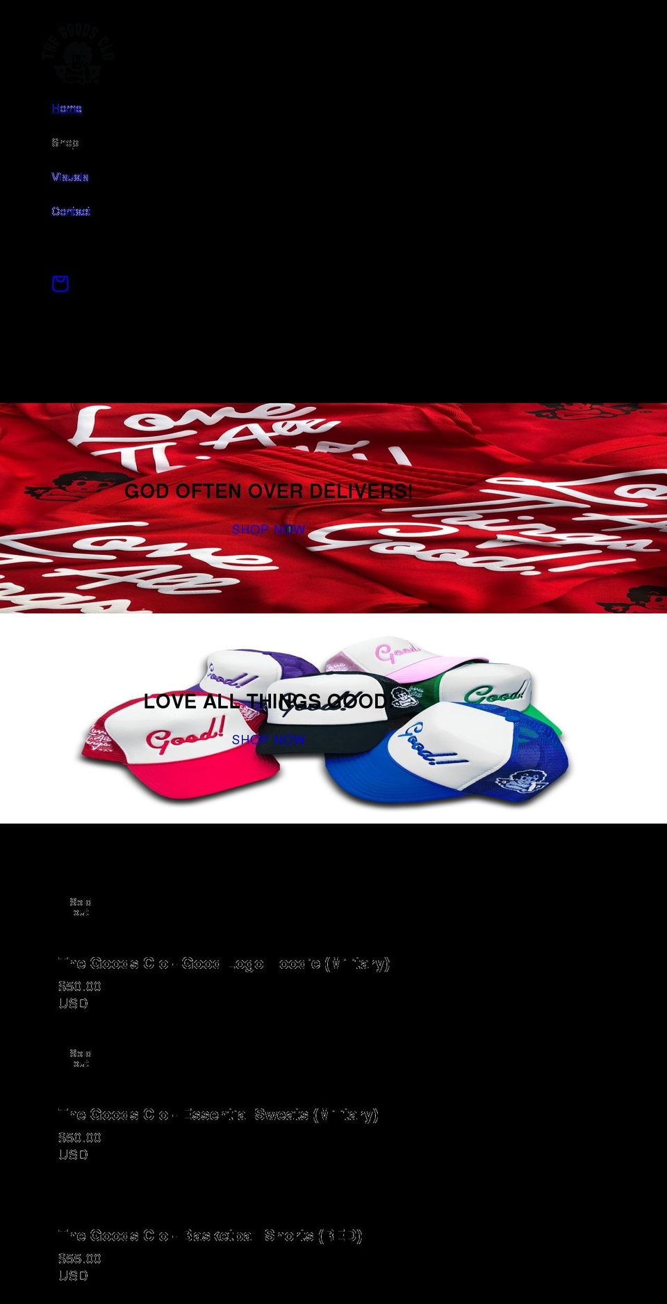 thegoodsclo.com shopify website screenshot