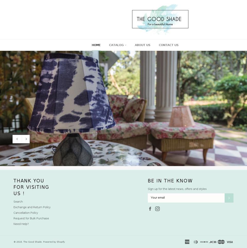 thegoodshade.com — Shopify storefront screenshot