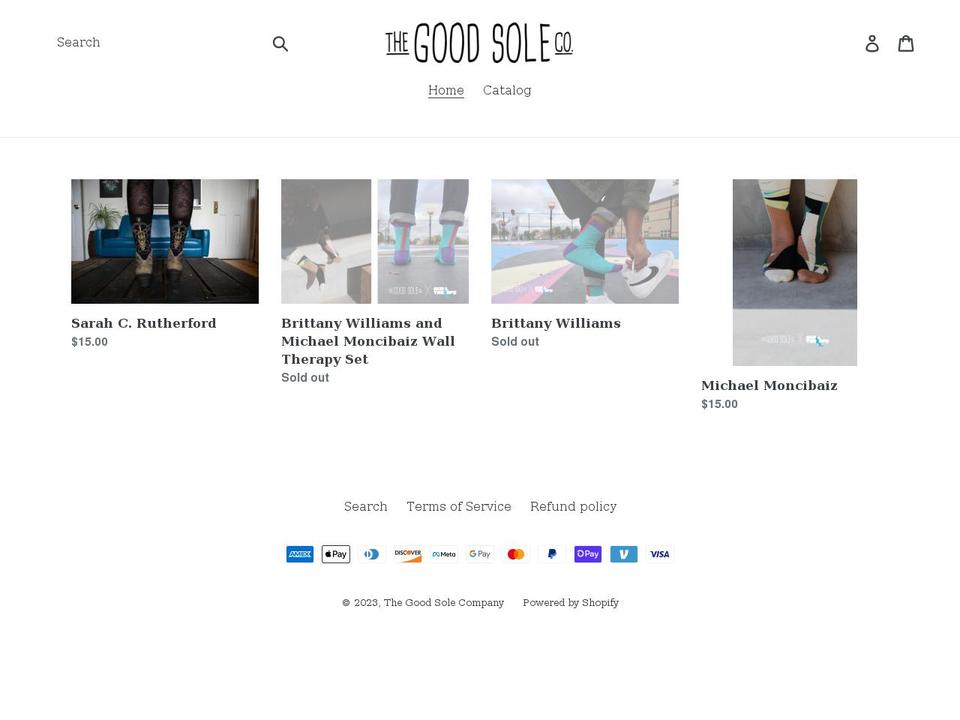 thegoodsolecompany.com shopify website screenshot