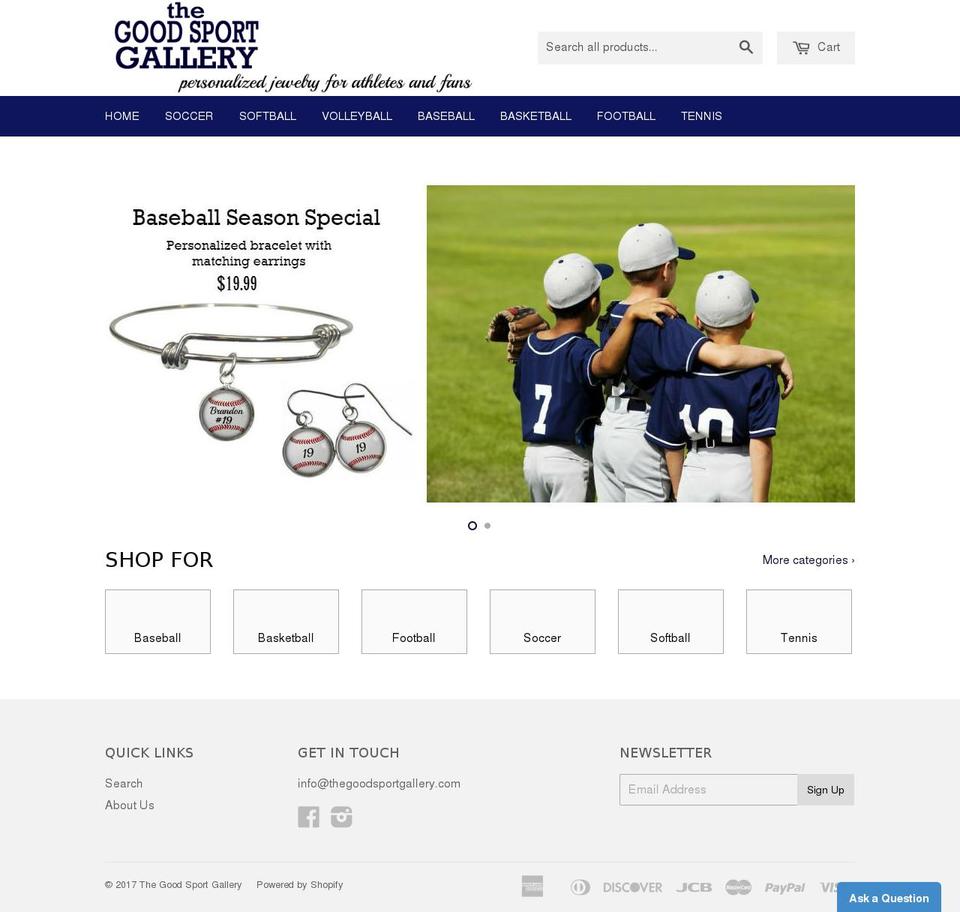 thegoodsportgallery.com shopify website screenshot