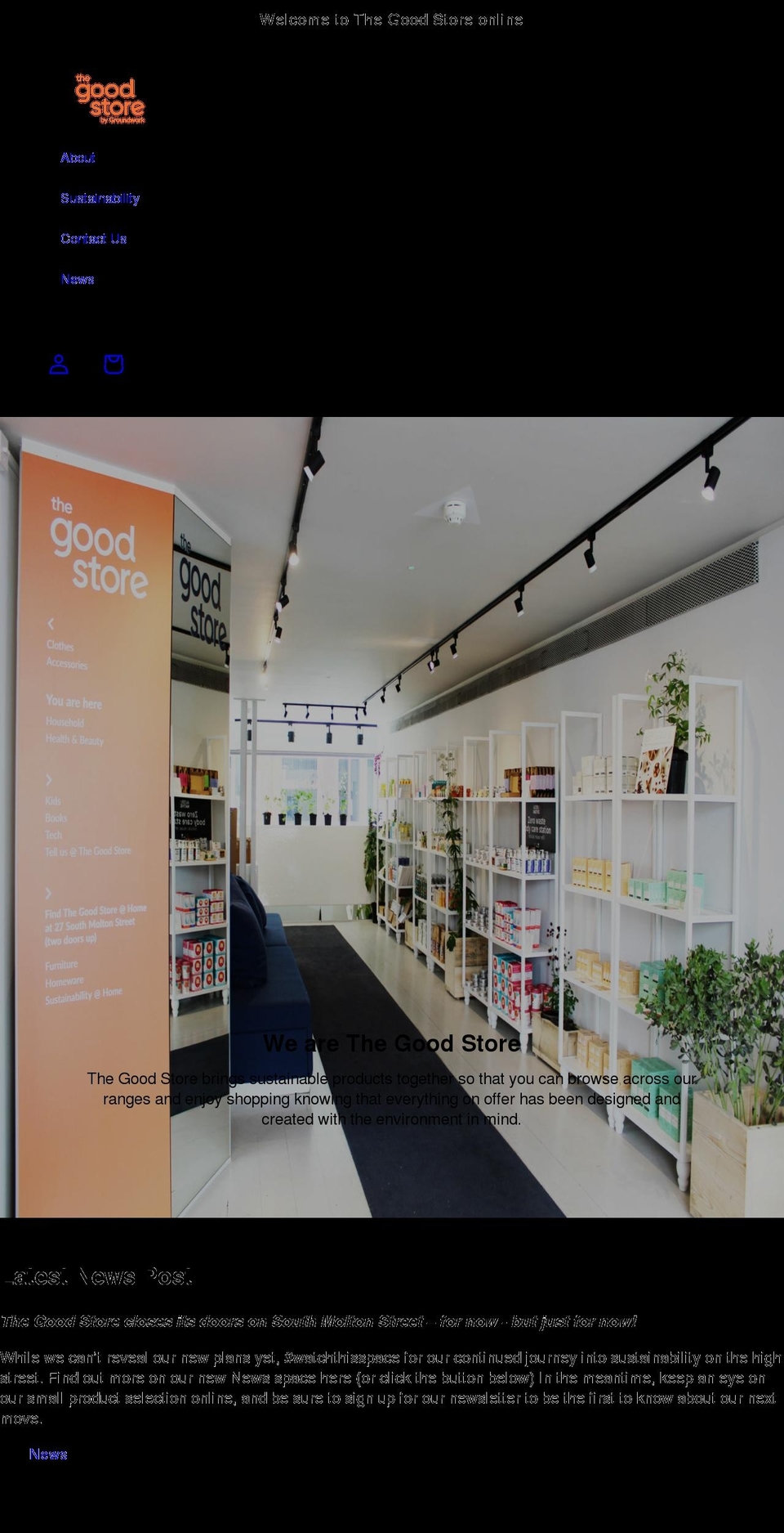 thegoodstore.uk shopify website screenshot