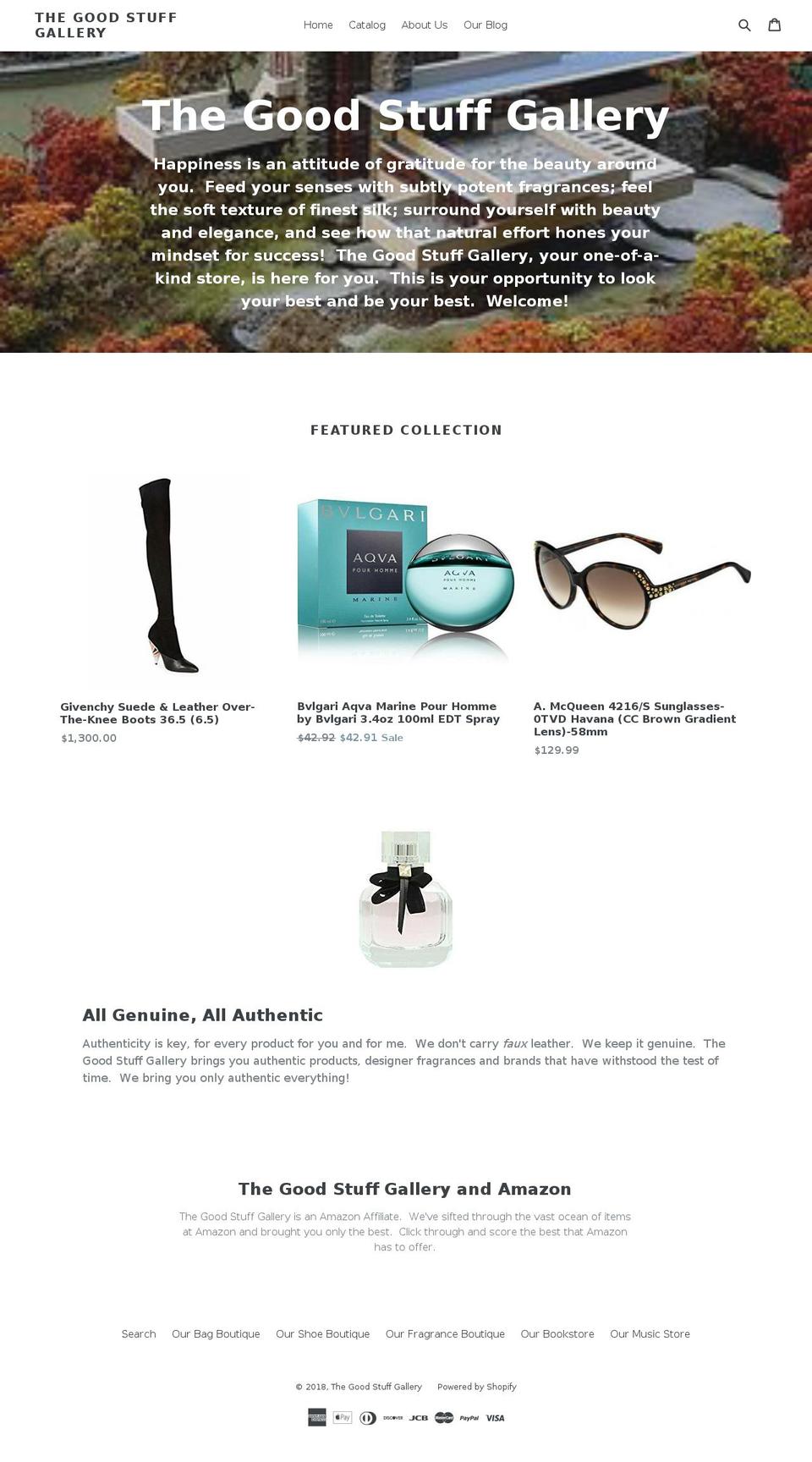thegoodstuffgallery.com shopify website screenshot
