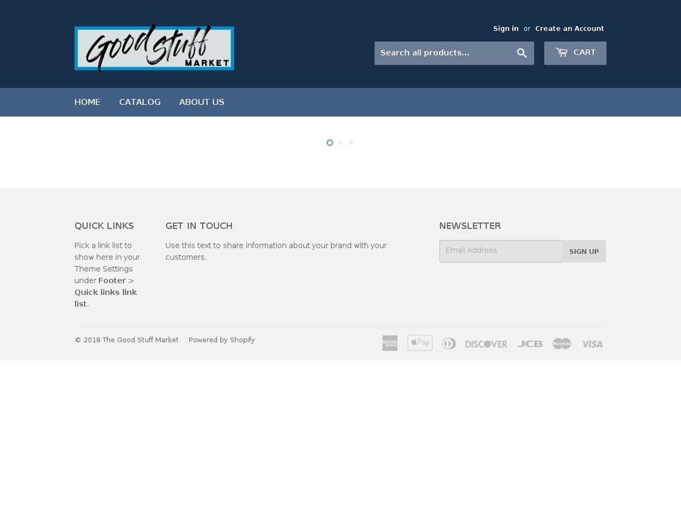 thegoodstuffmarket.com — Shopify storefront screenshot