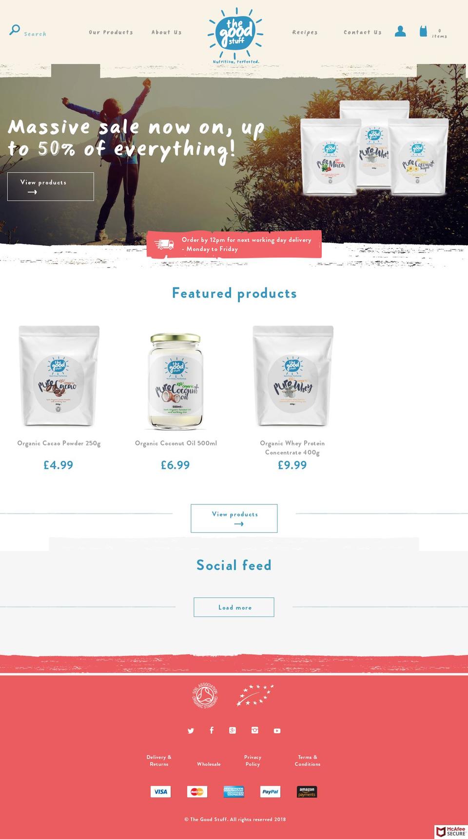 thegoodstufforganic.co.uk shopify website screenshot