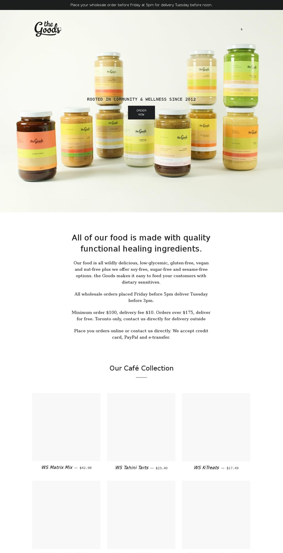 thegoodswholesale.com shopify website screenshot