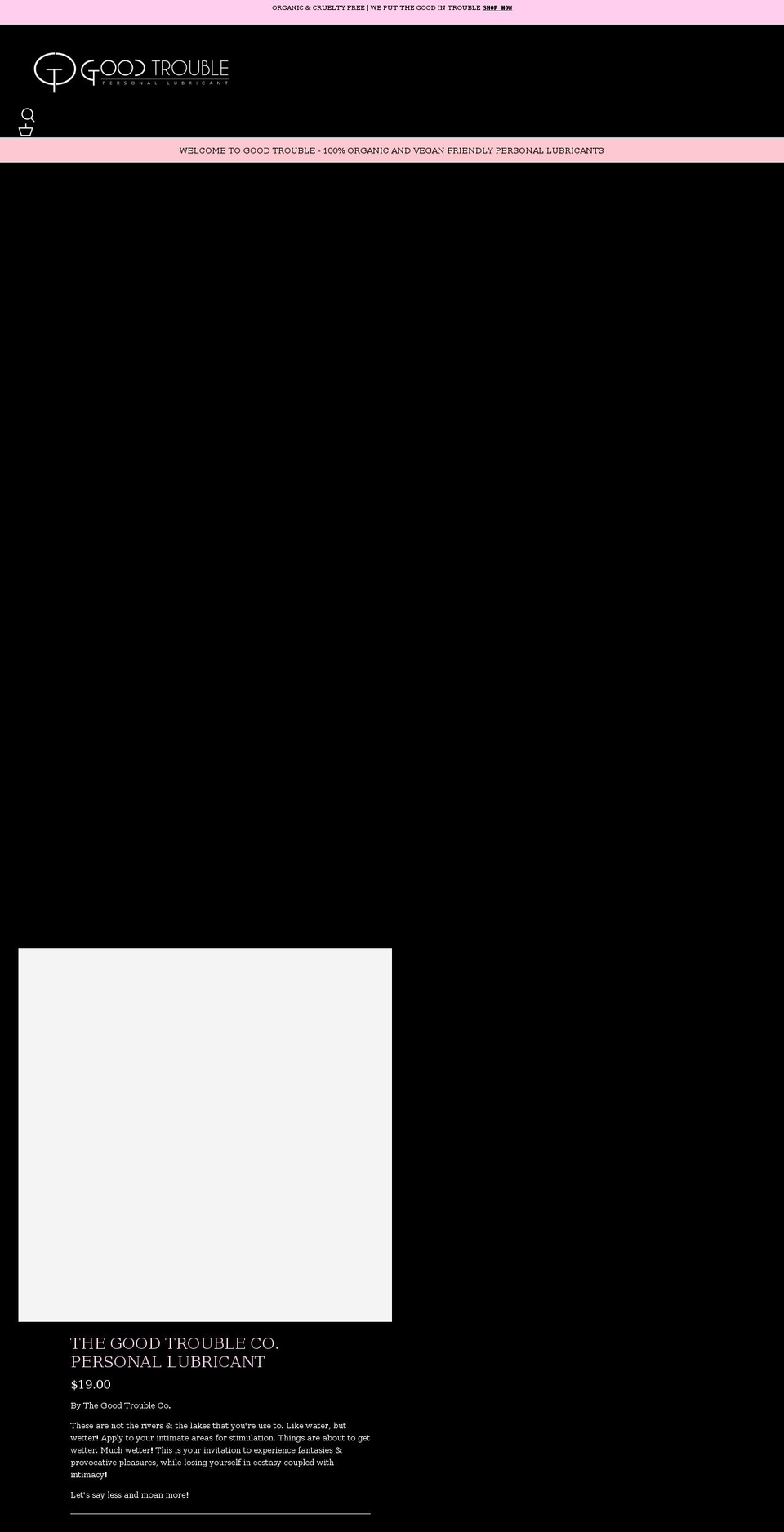 thegoodtroubleco.com shopify website screenshot