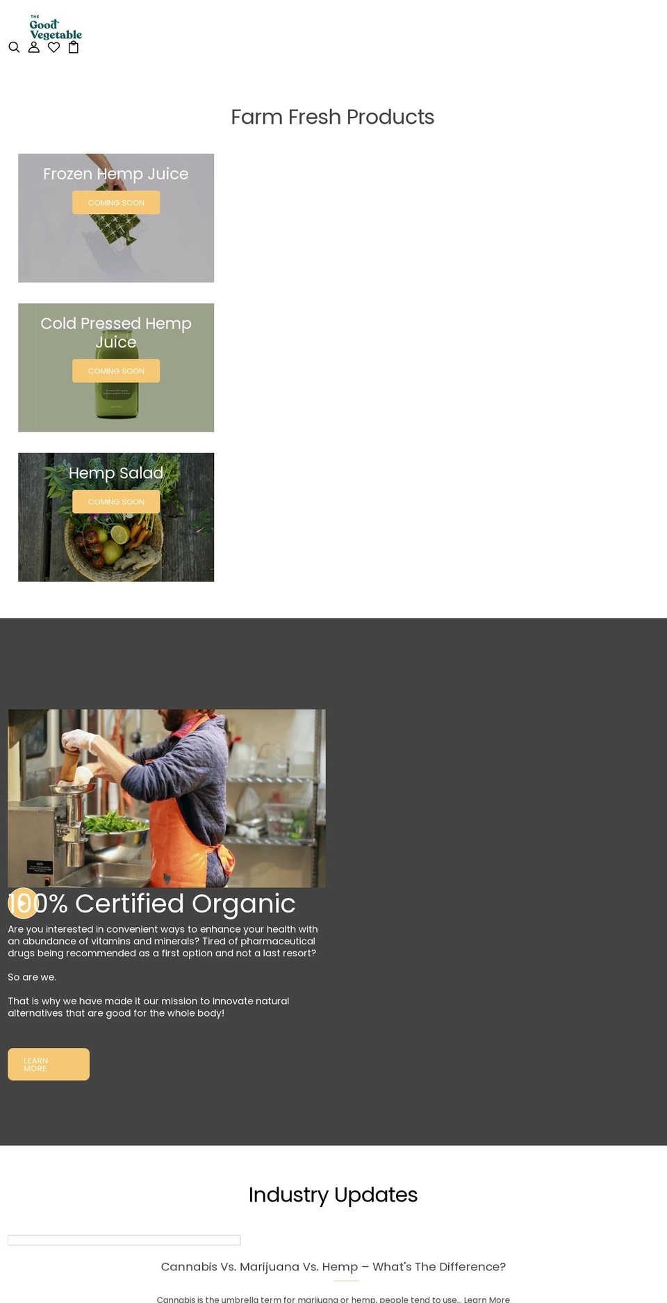 Gramic Shopify theme site example thegoodvegetable.com