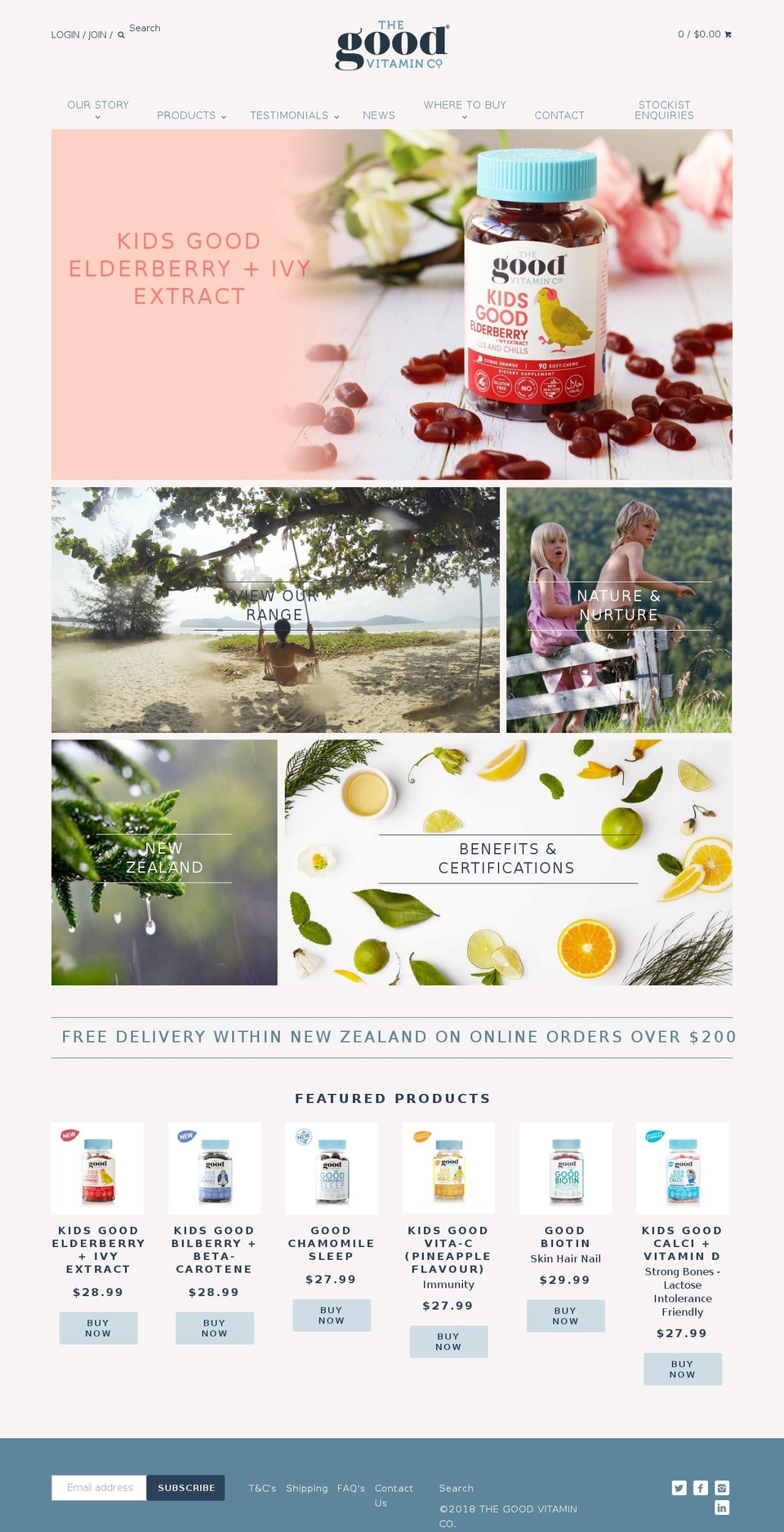 thegoodvitaminco.com — Shopify storefront screenshot