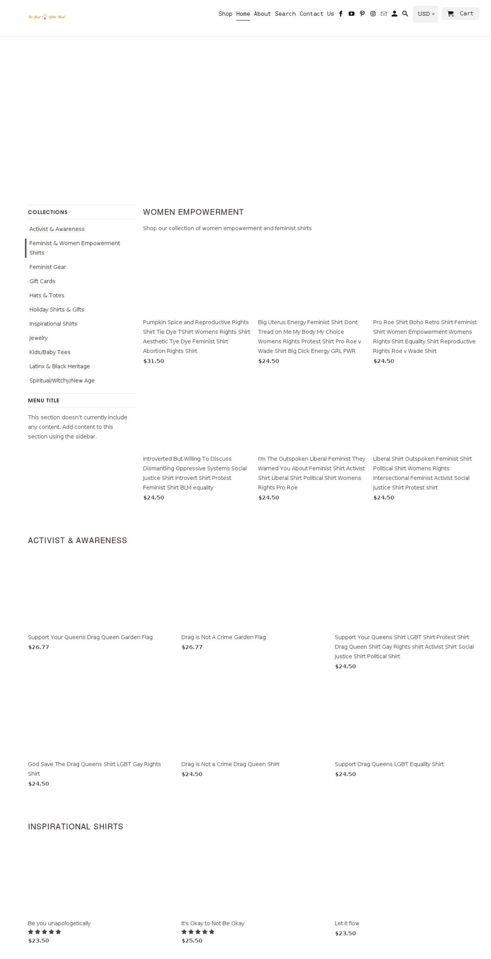 thegoodwitchmvmt.com shopify website screenshot