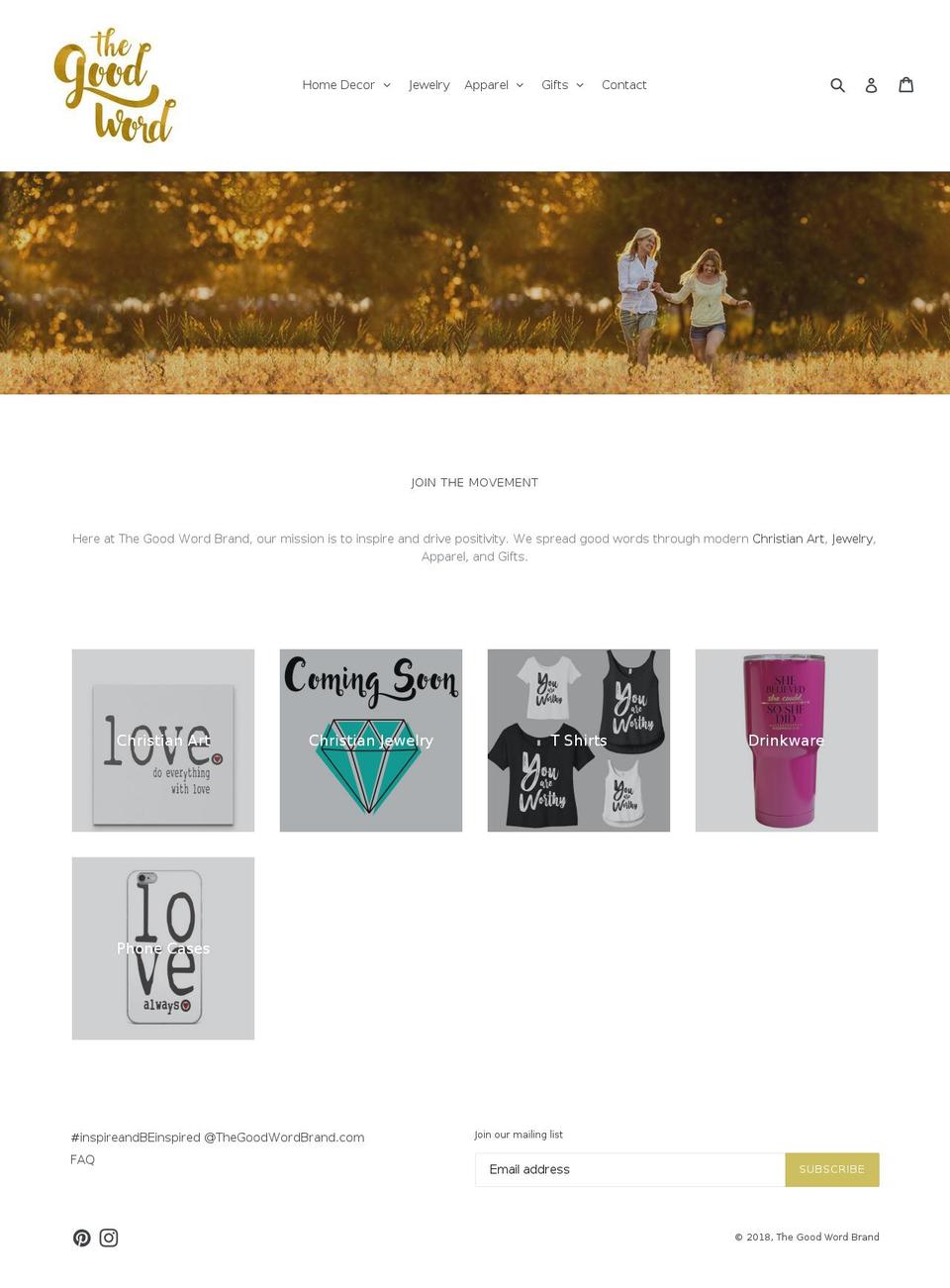thegoodwordbrand.com — Shopify storefront screenshot