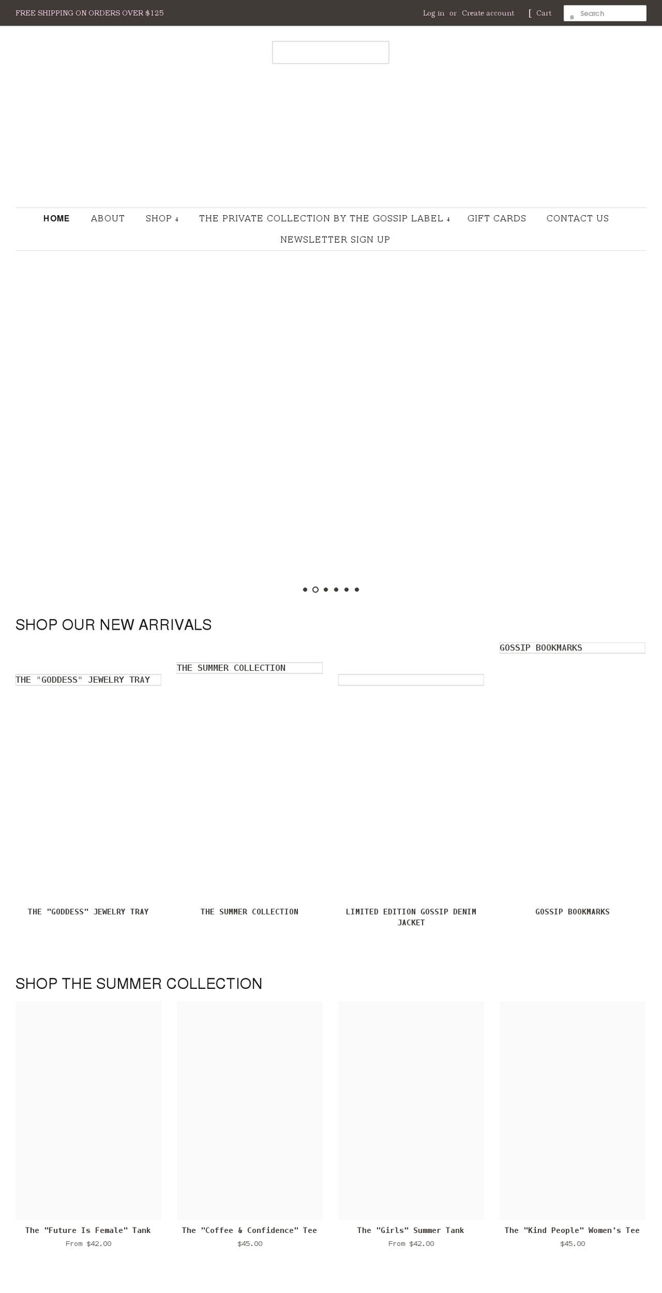 thegossiplabel.com shopify website screenshot