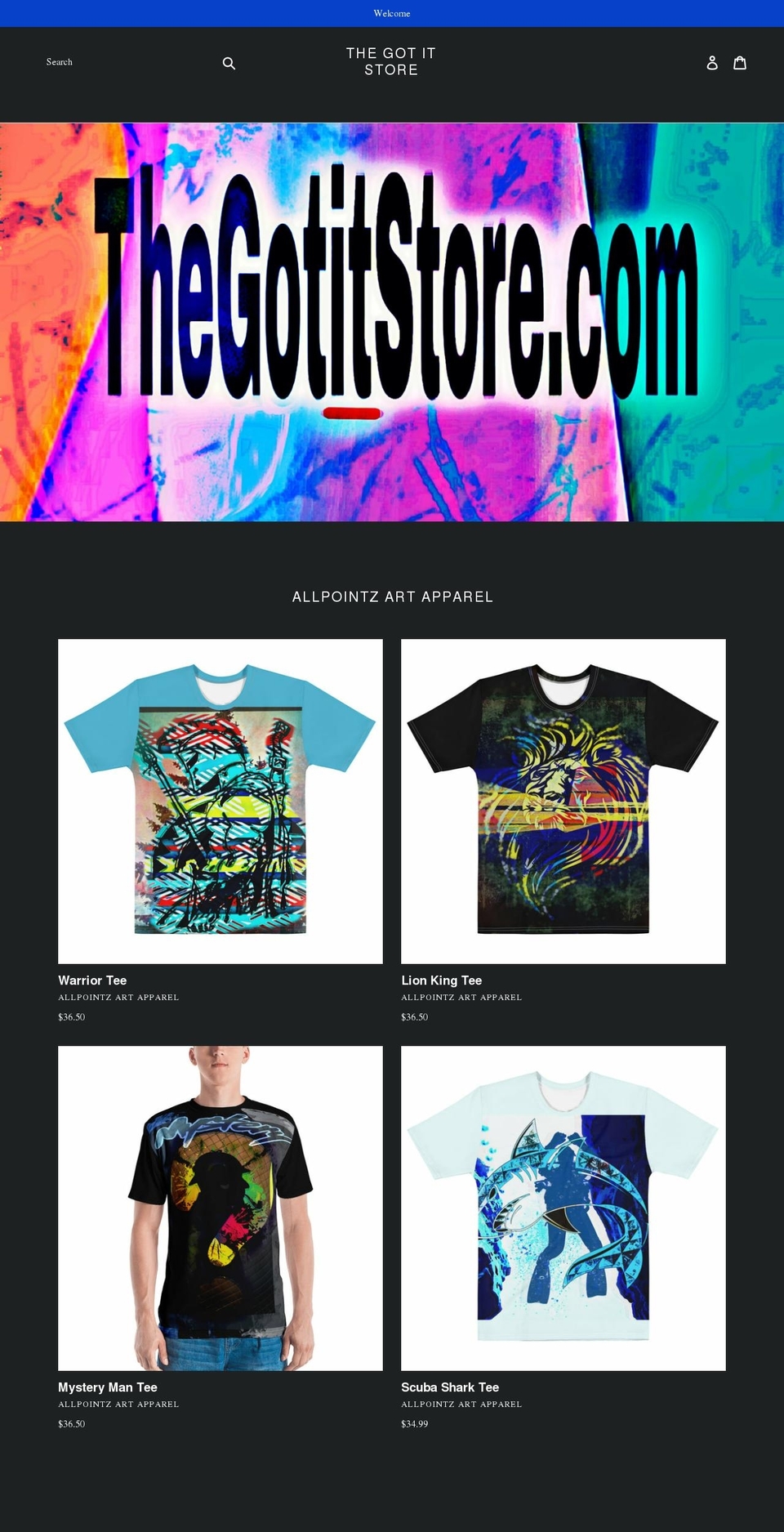 thegotitstore.com — Shopify storefront screenshot
