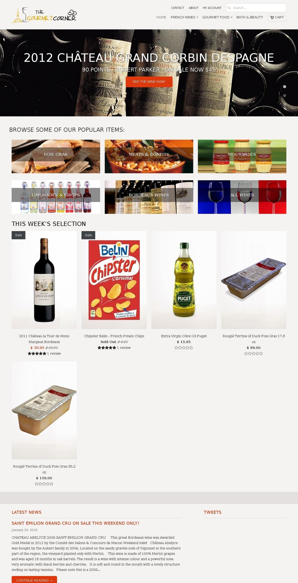 thegourmetcorner.com shopify website screenshot