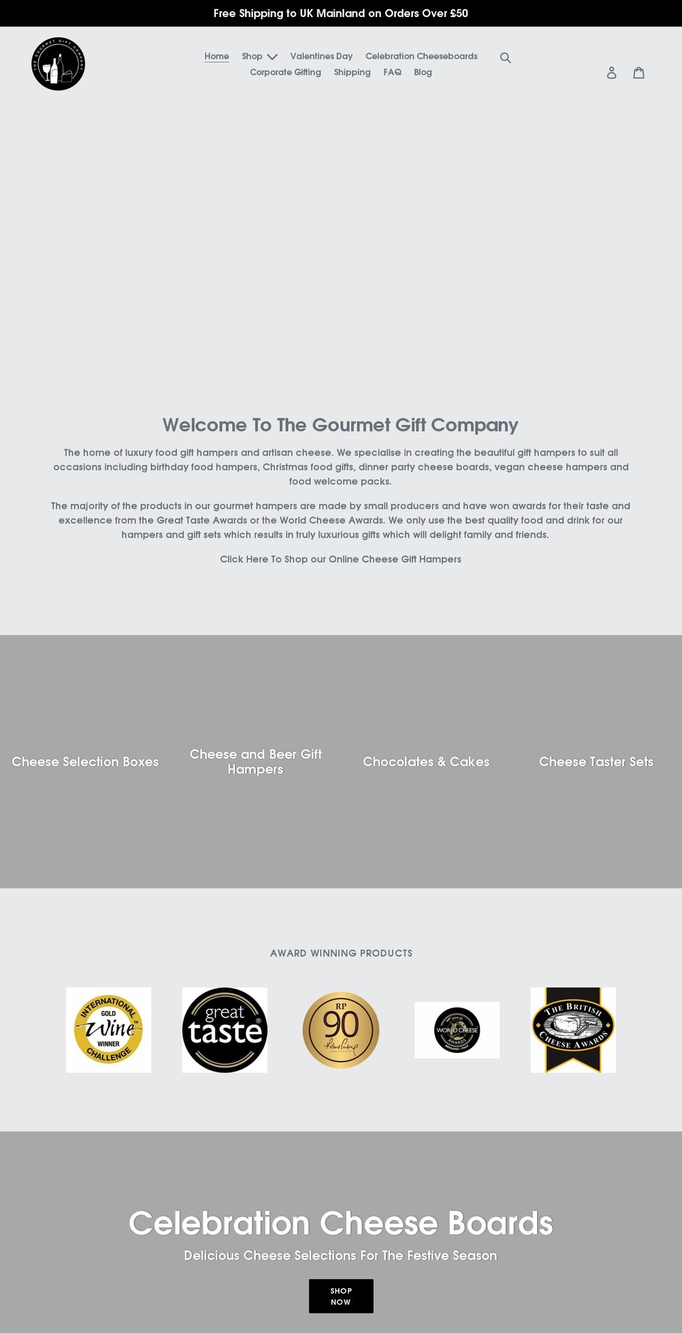 thegourmetgiftcompany.com shopify website screenshot