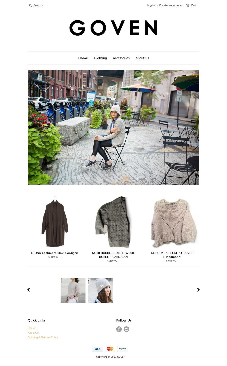 thegoven.com shopify website screenshot