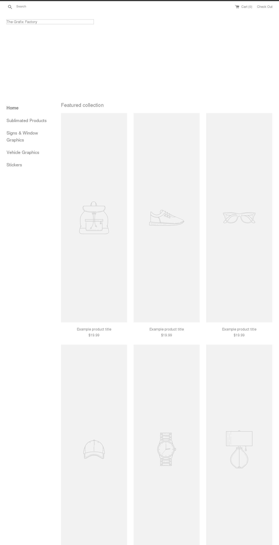 thegrafixfactory.com shopify website screenshot