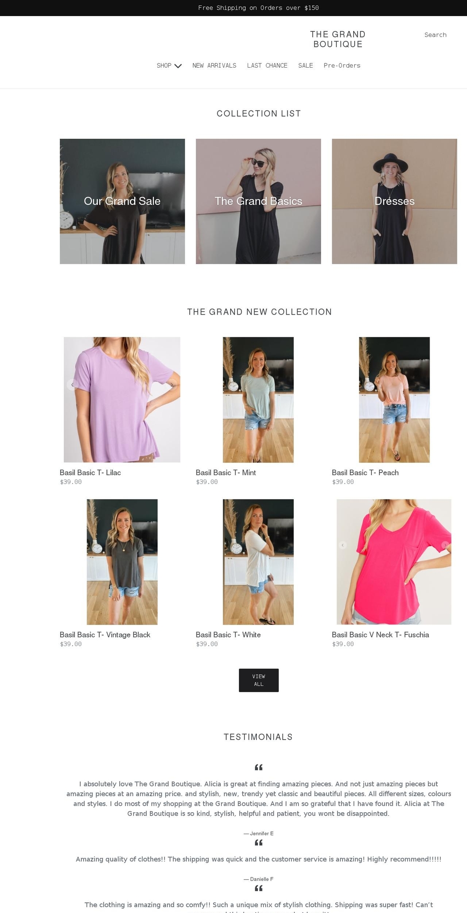 thegrandboutique.ca shopify website screenshot