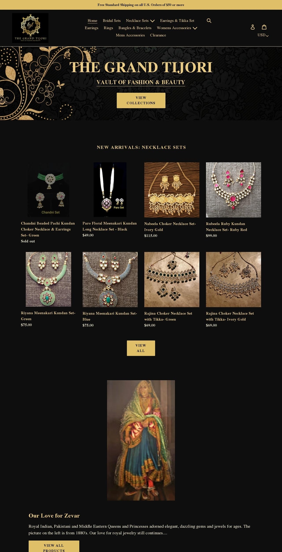 thegrandtijori.com shopify website screenshot