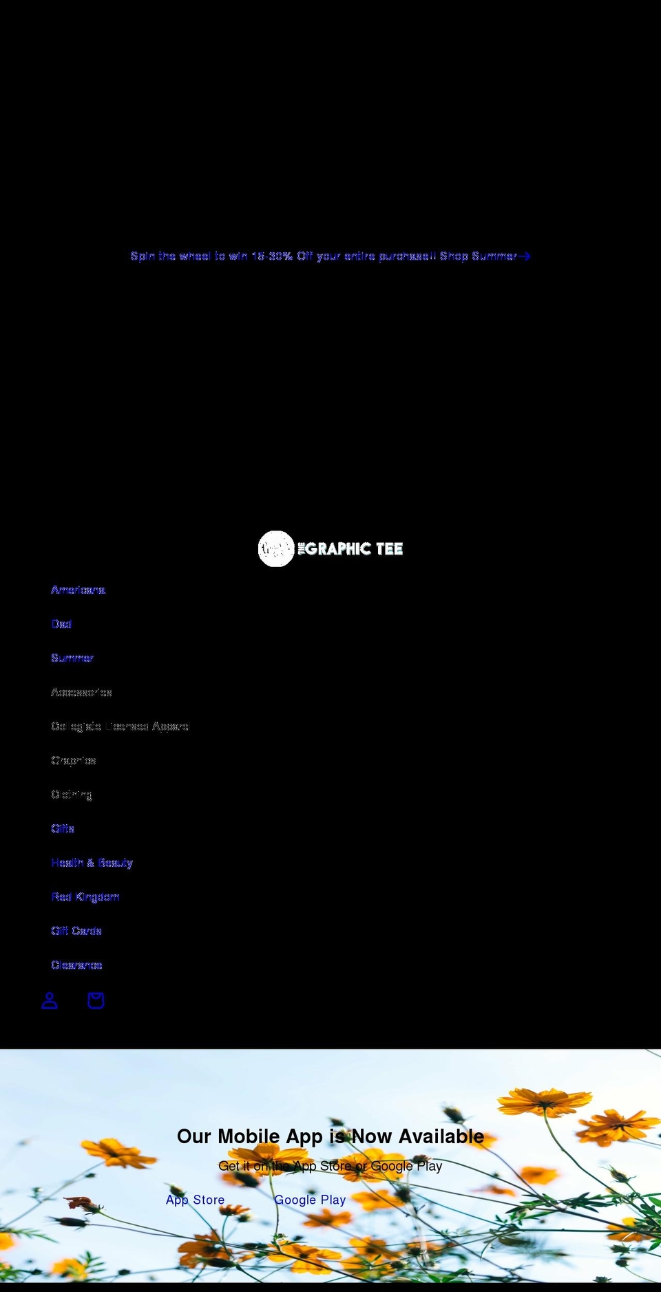thegraphictee.com shopify website screenshot