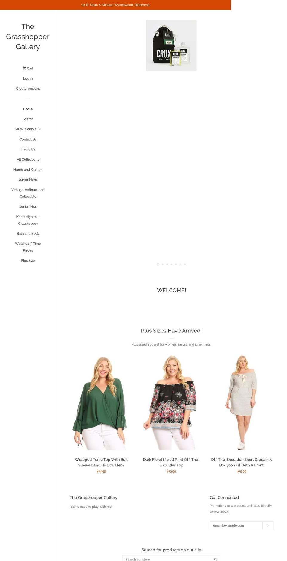 thegrasshoppergallery.com — Shopify storefront screenshot