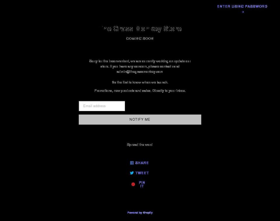 thegrassmonkey.com shopify website screenshot