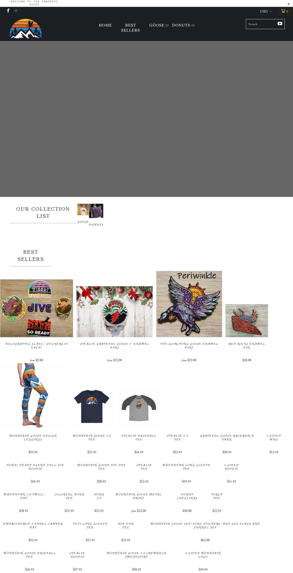 thegratefulgoose.com shopify website screenshot