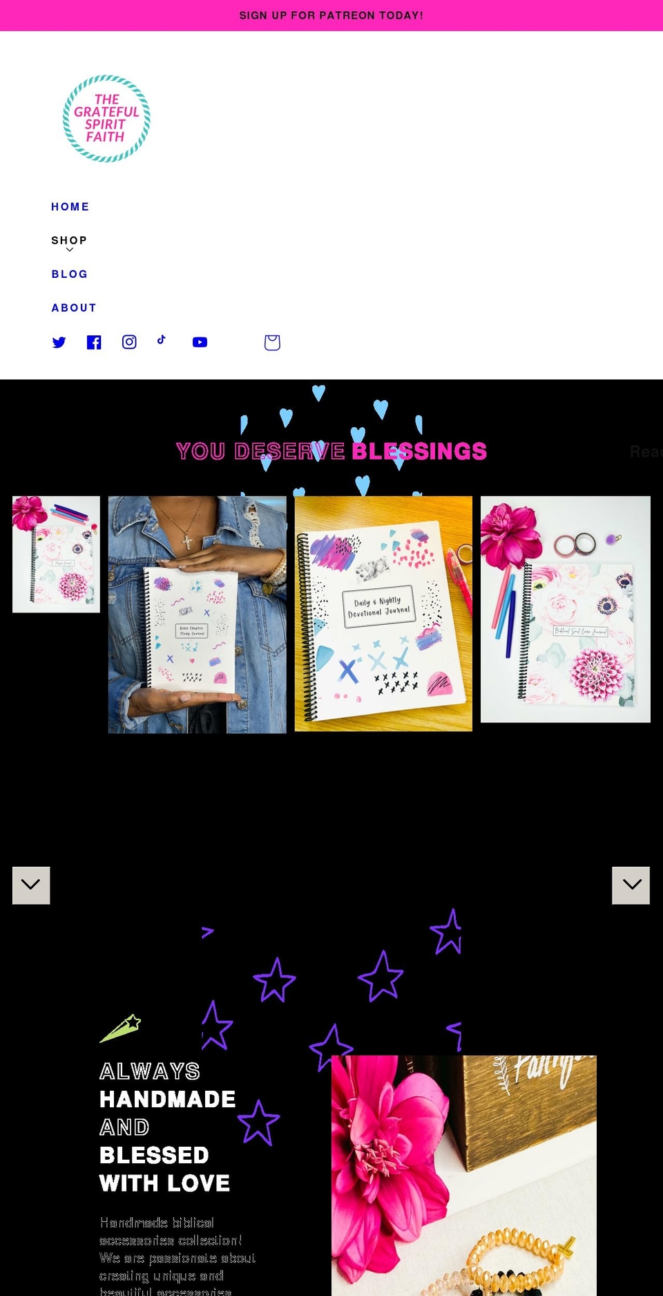 thegratefulspiritfaith.com shopify website screenshot