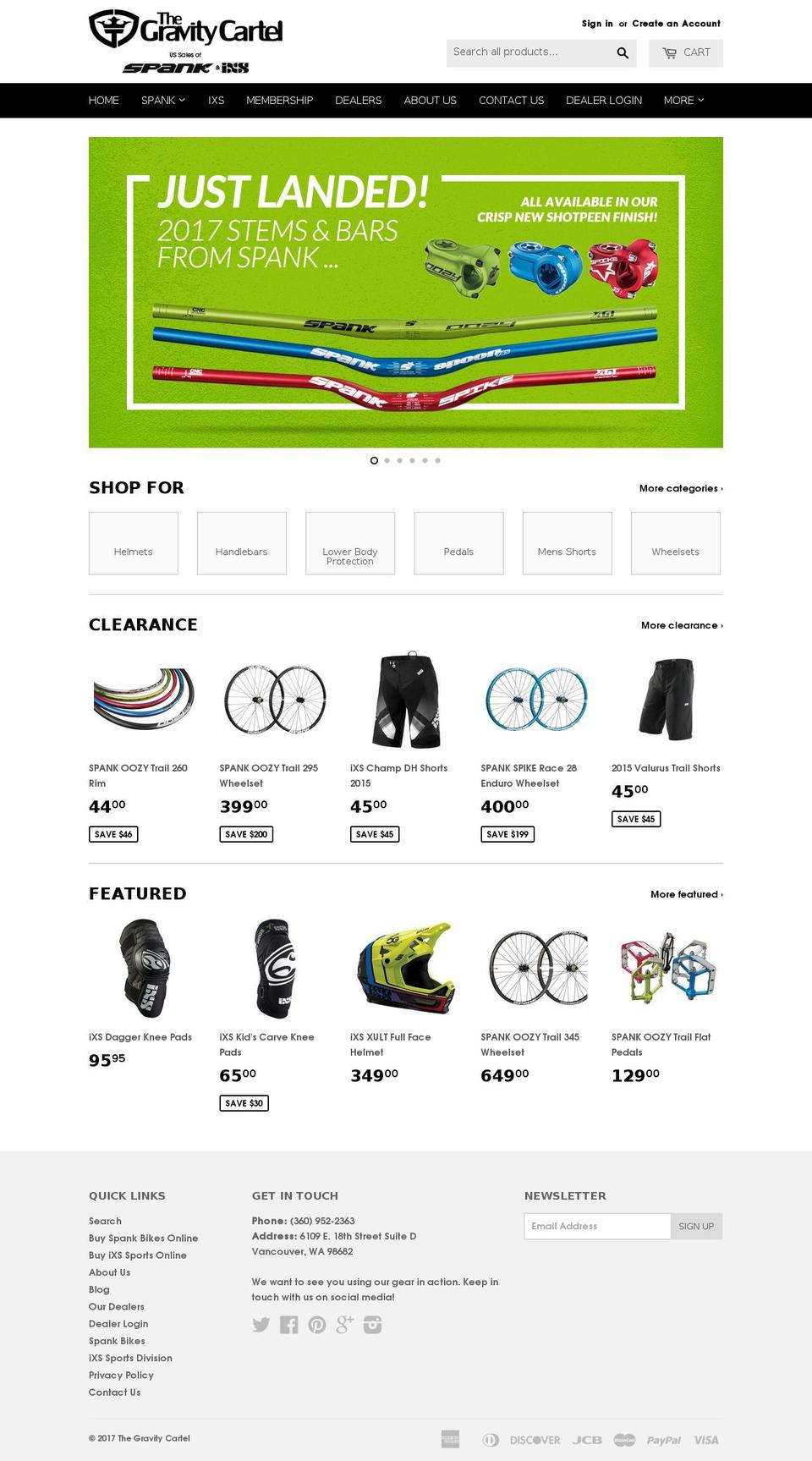 thegravitycartel.com shopify website screenshot