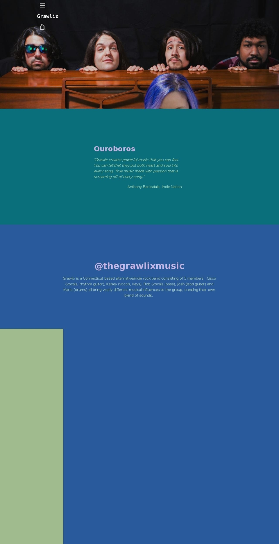 thegrawlixmusic.com — Shopify storefront screenshot