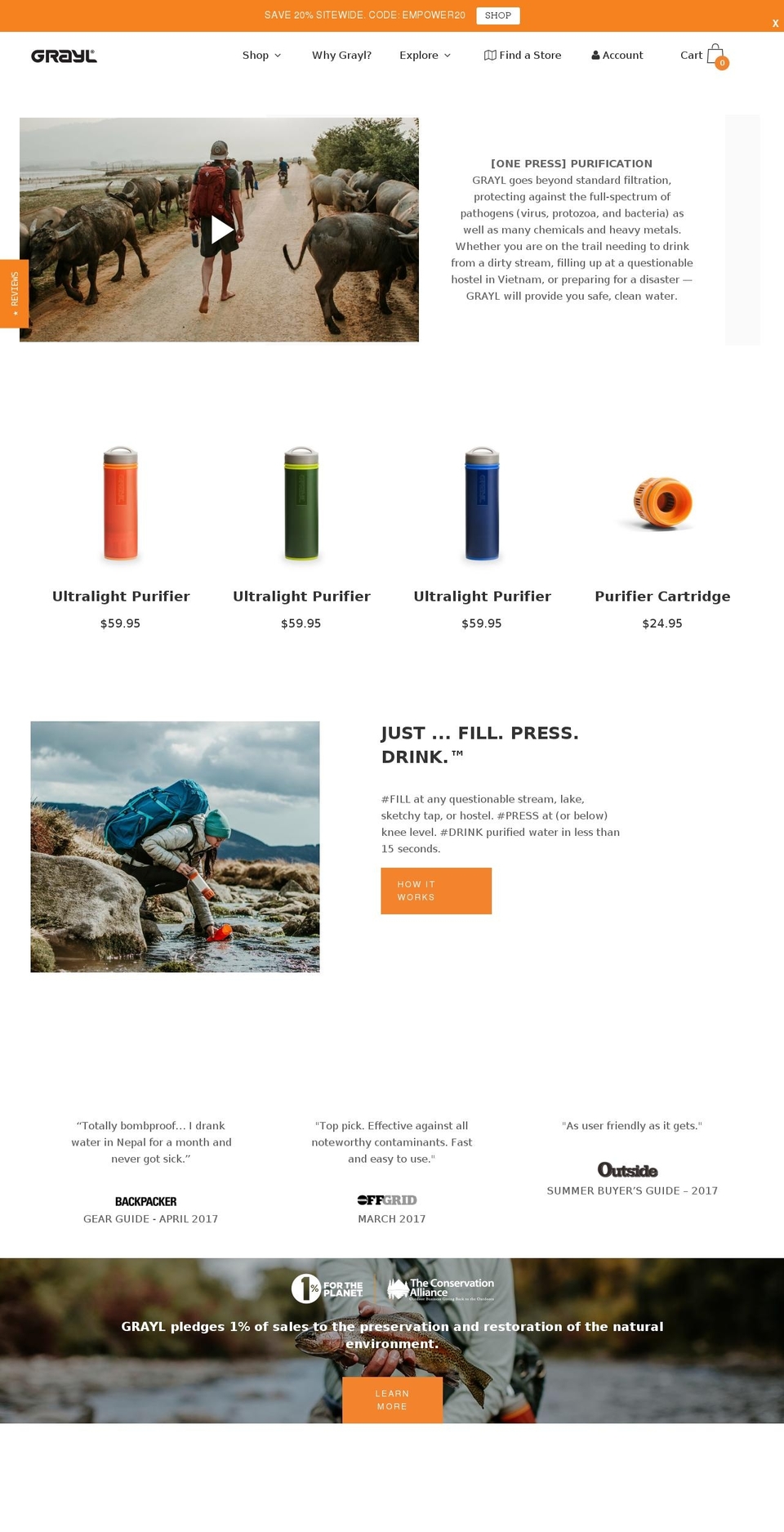 thegrayl.co shopify website screenshot