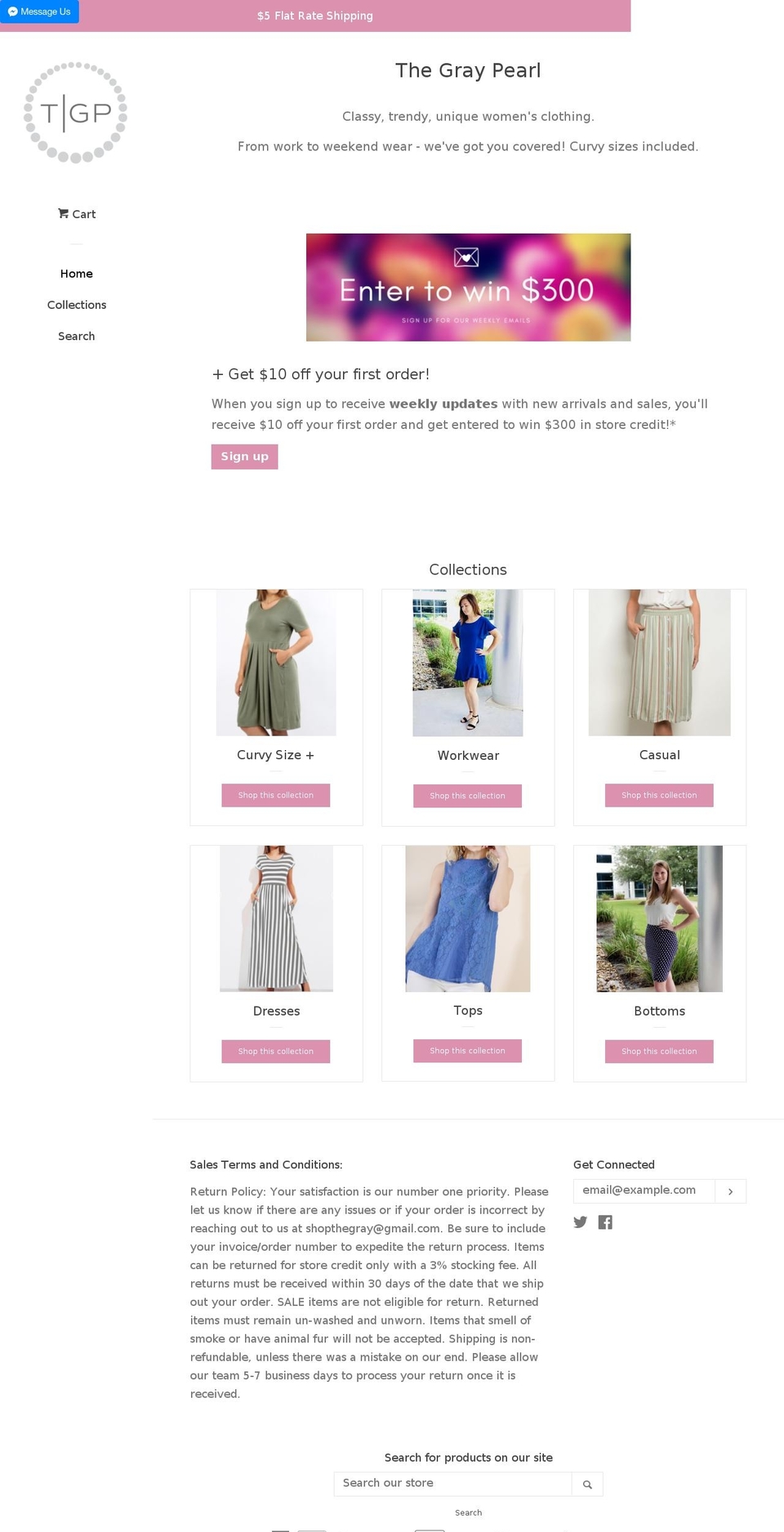 thegraypearl.com — Shopify storefront screenshot