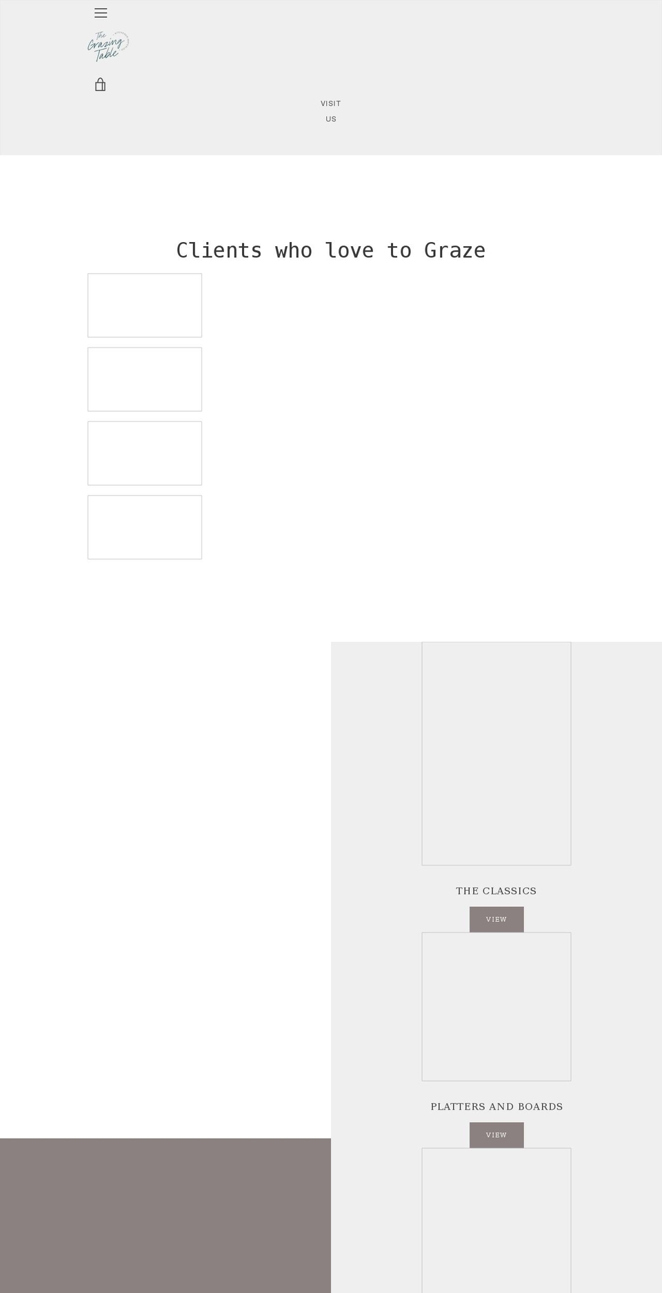 thegrazingtablekw.ca shopify website screenshot