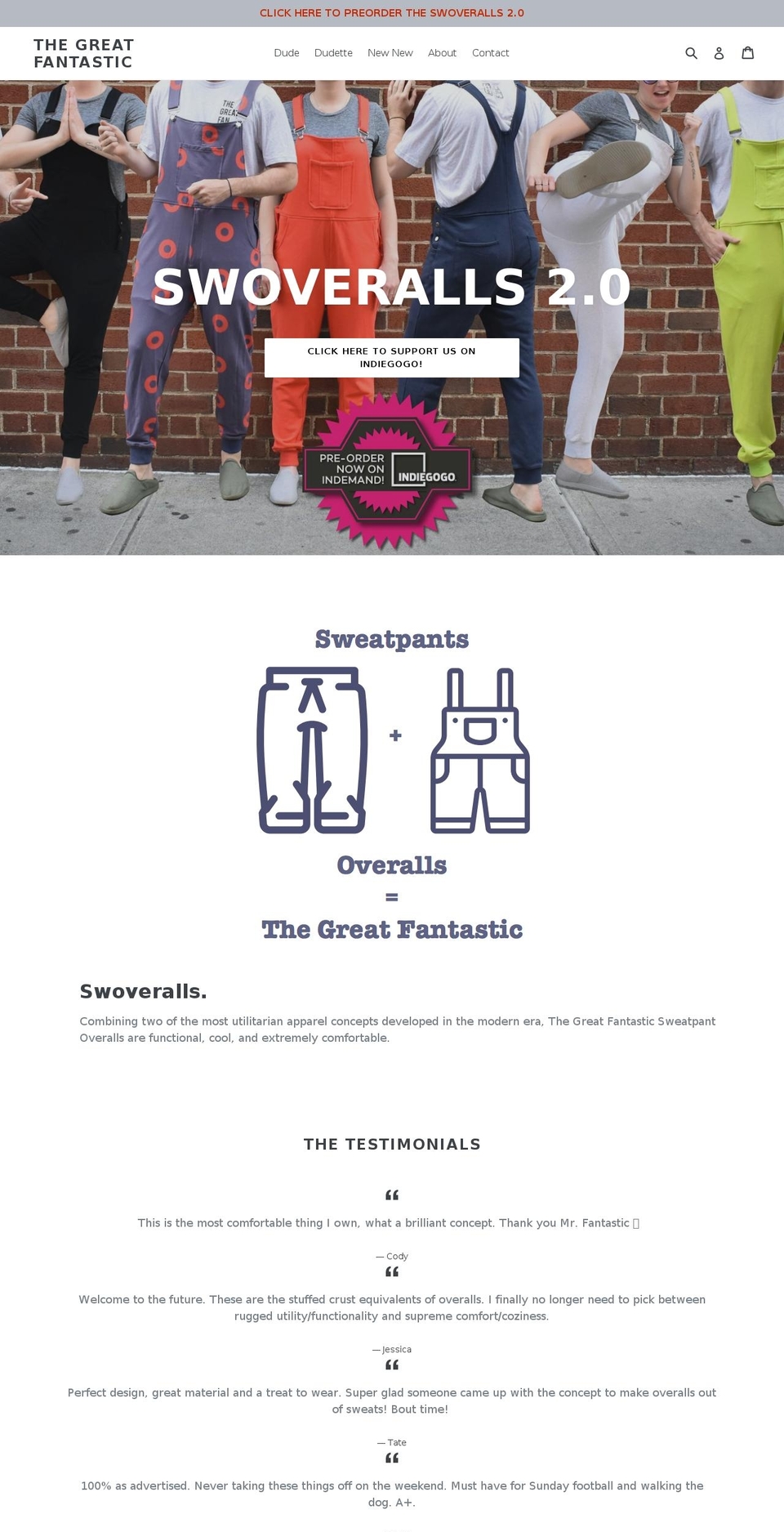 thegreatfantastic.co shopify website screenshot