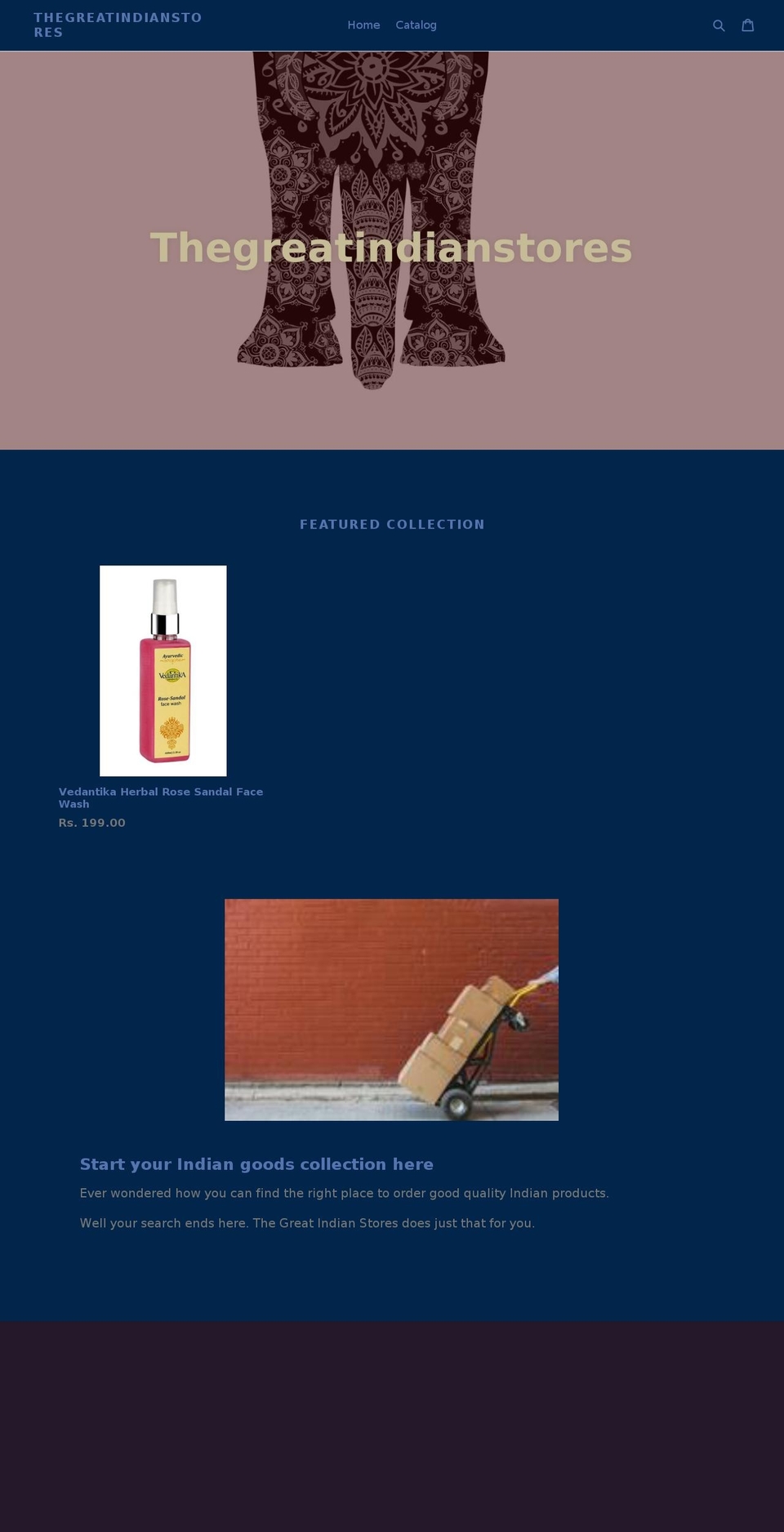 thegreatindianstores.com — Shopify storefront screenshot