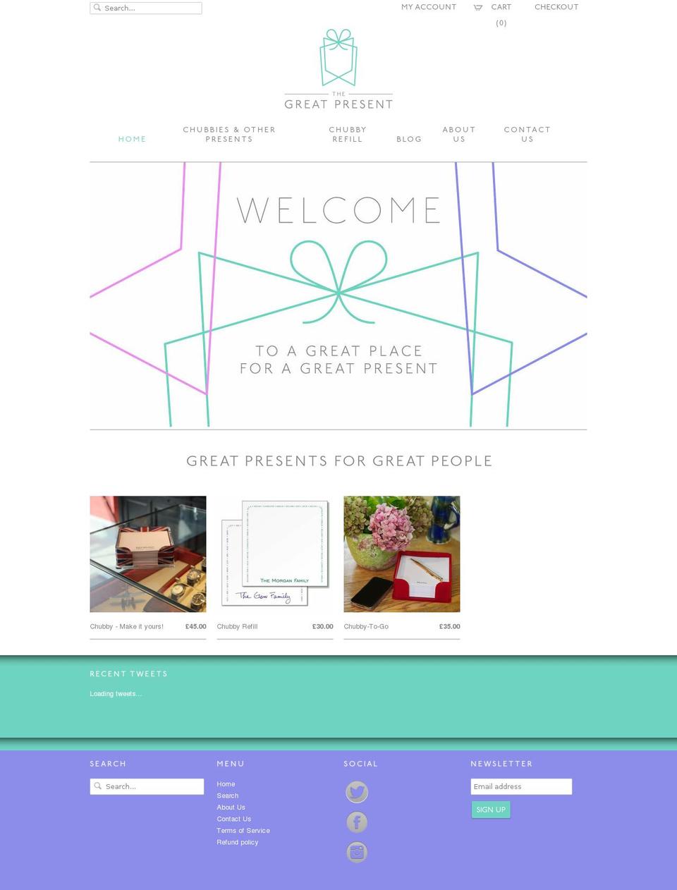 thegreatpresent.co.uk shopify website screenshot