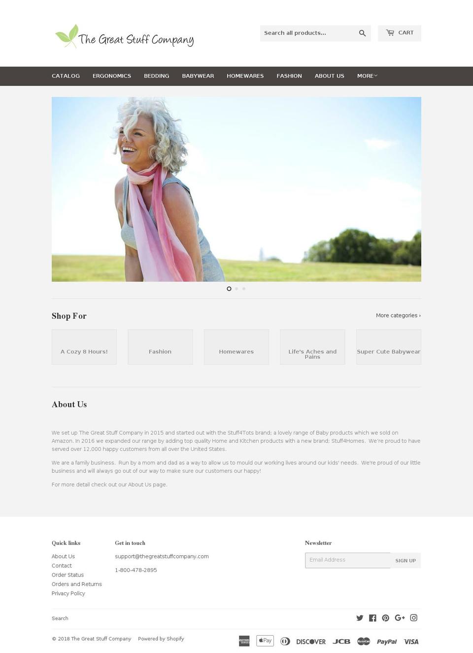 thegreatstuffcompany.com shopify website screenshot