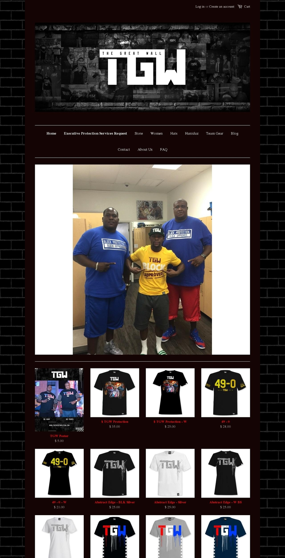 thegreatwalltgw.com shopify website screenshot