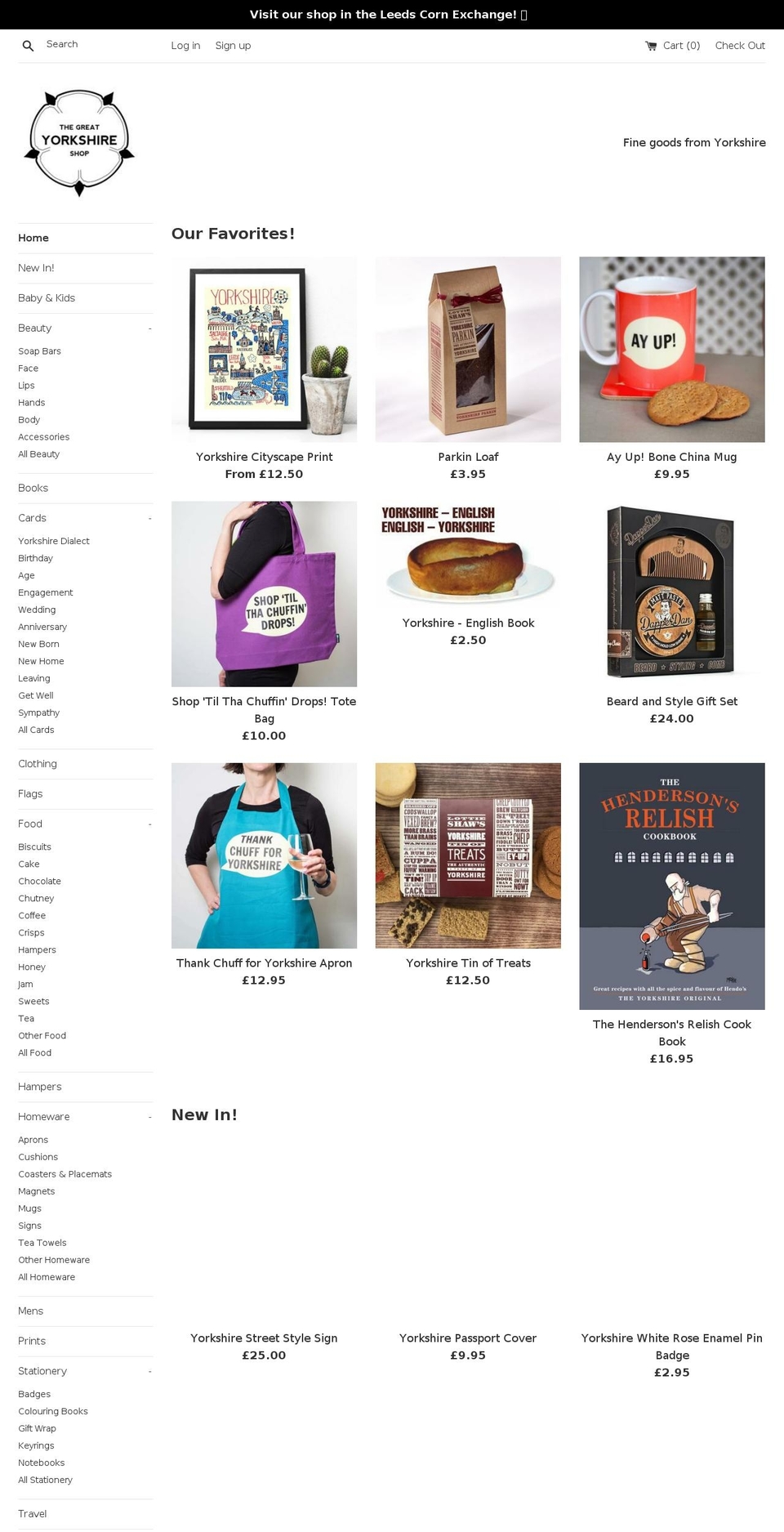 thegreatyorkshireshop.co.uk shopify website screenshot