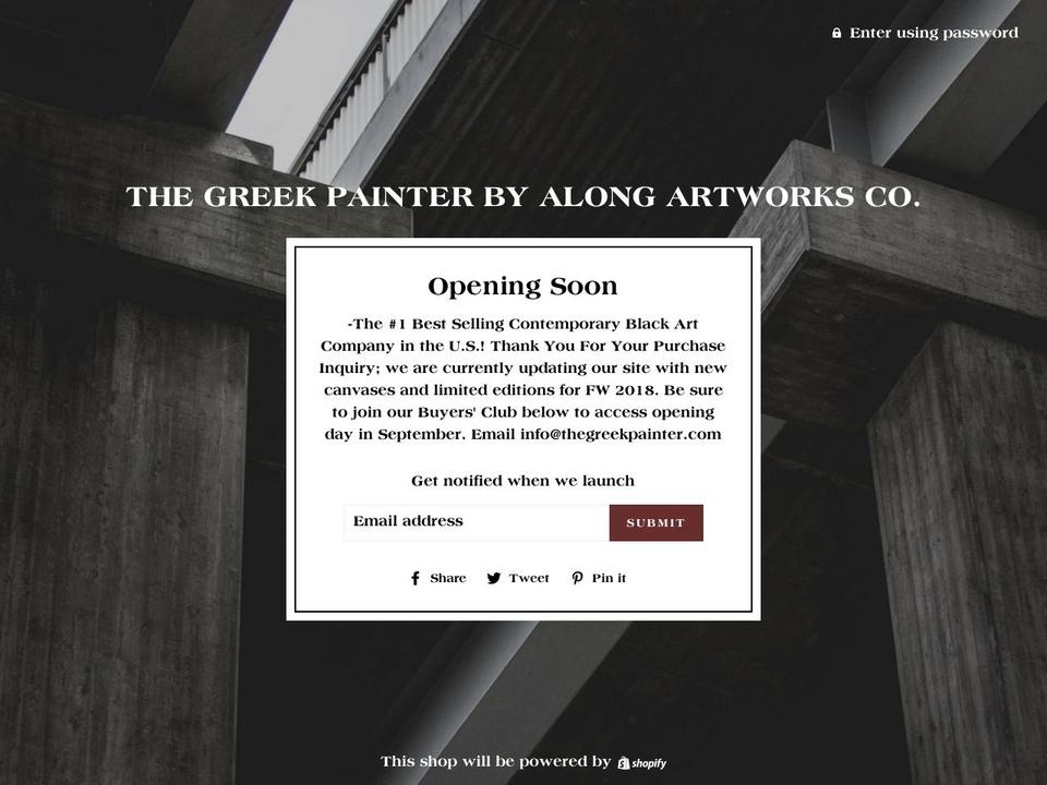 thegreekpainter.com — Shopify storefront screenshot