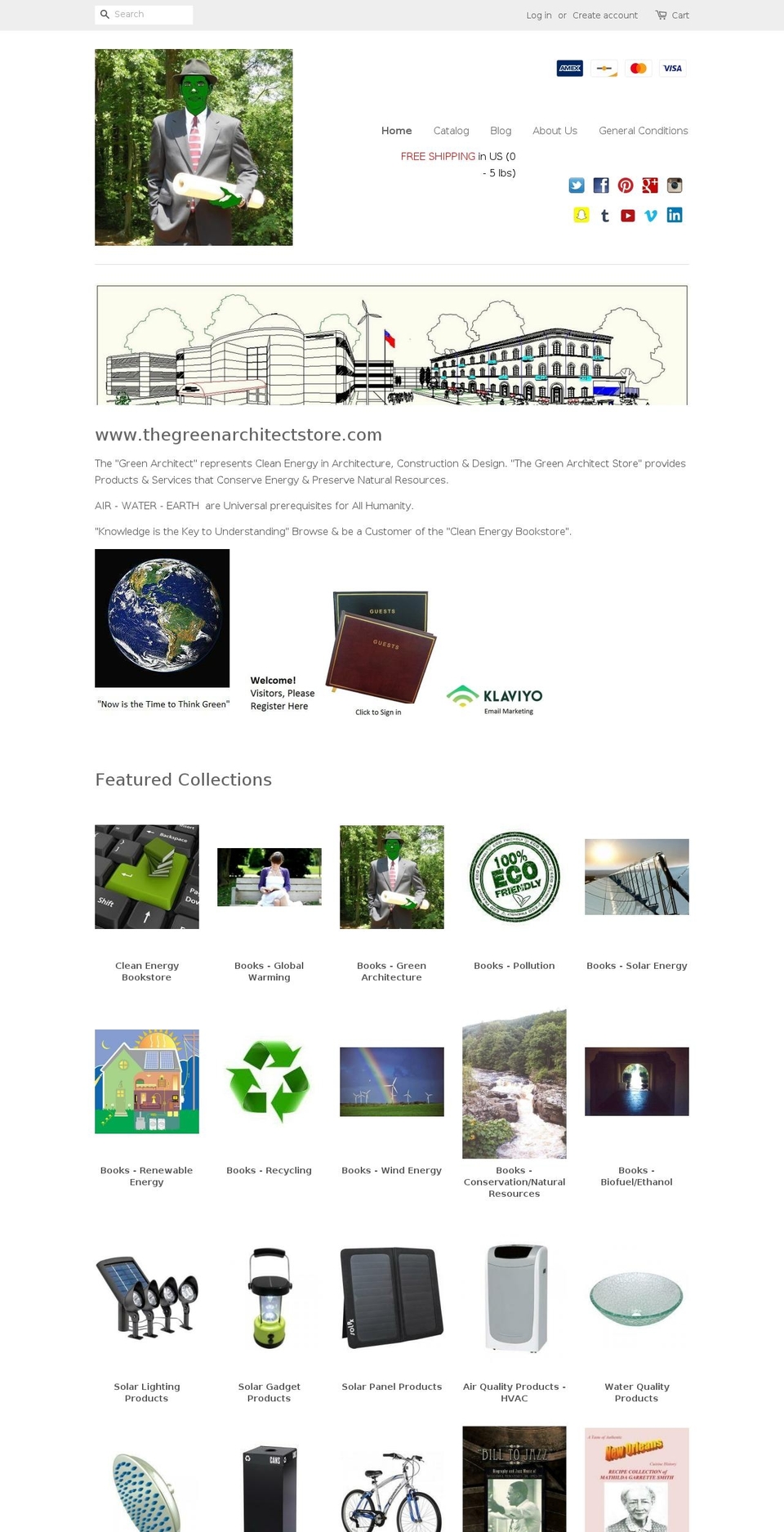 thegreenarchitectstore.com — Shopify storefront screenshot