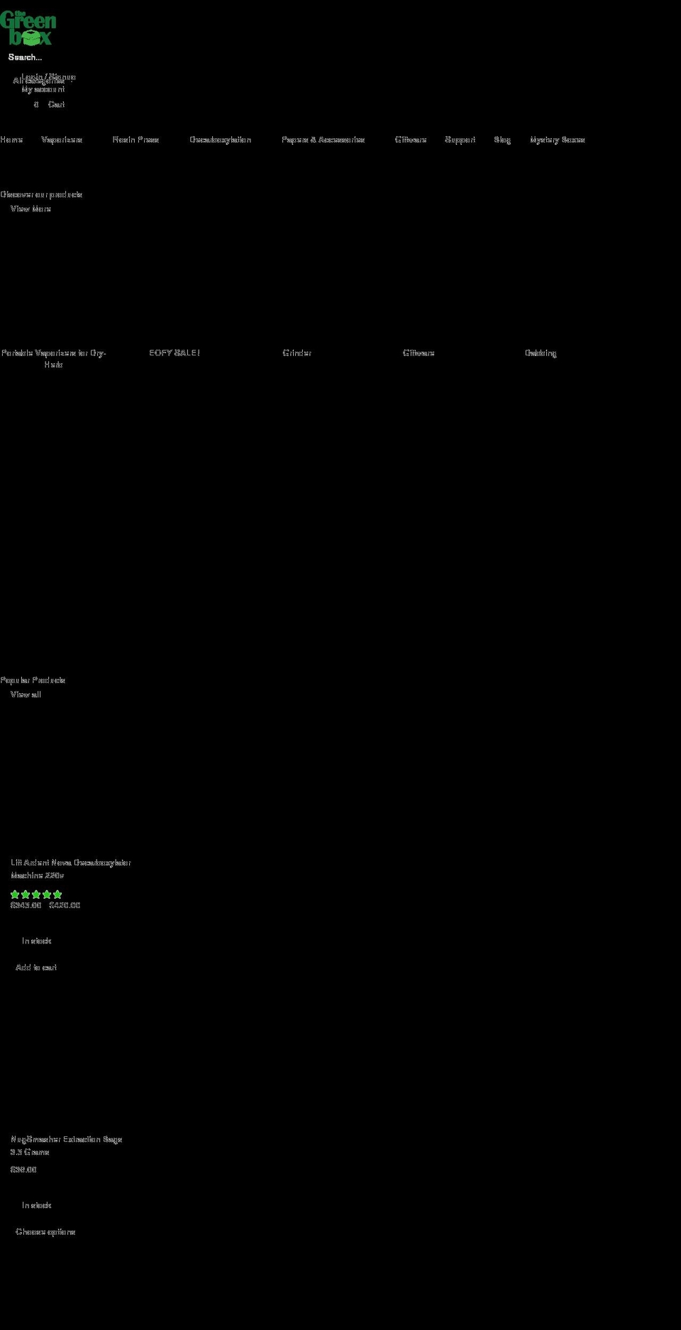 thegreenbox.net.au shopify website screenshot