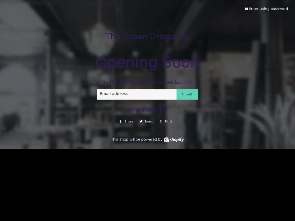 thegreendragonfly.net shopify website screenshot