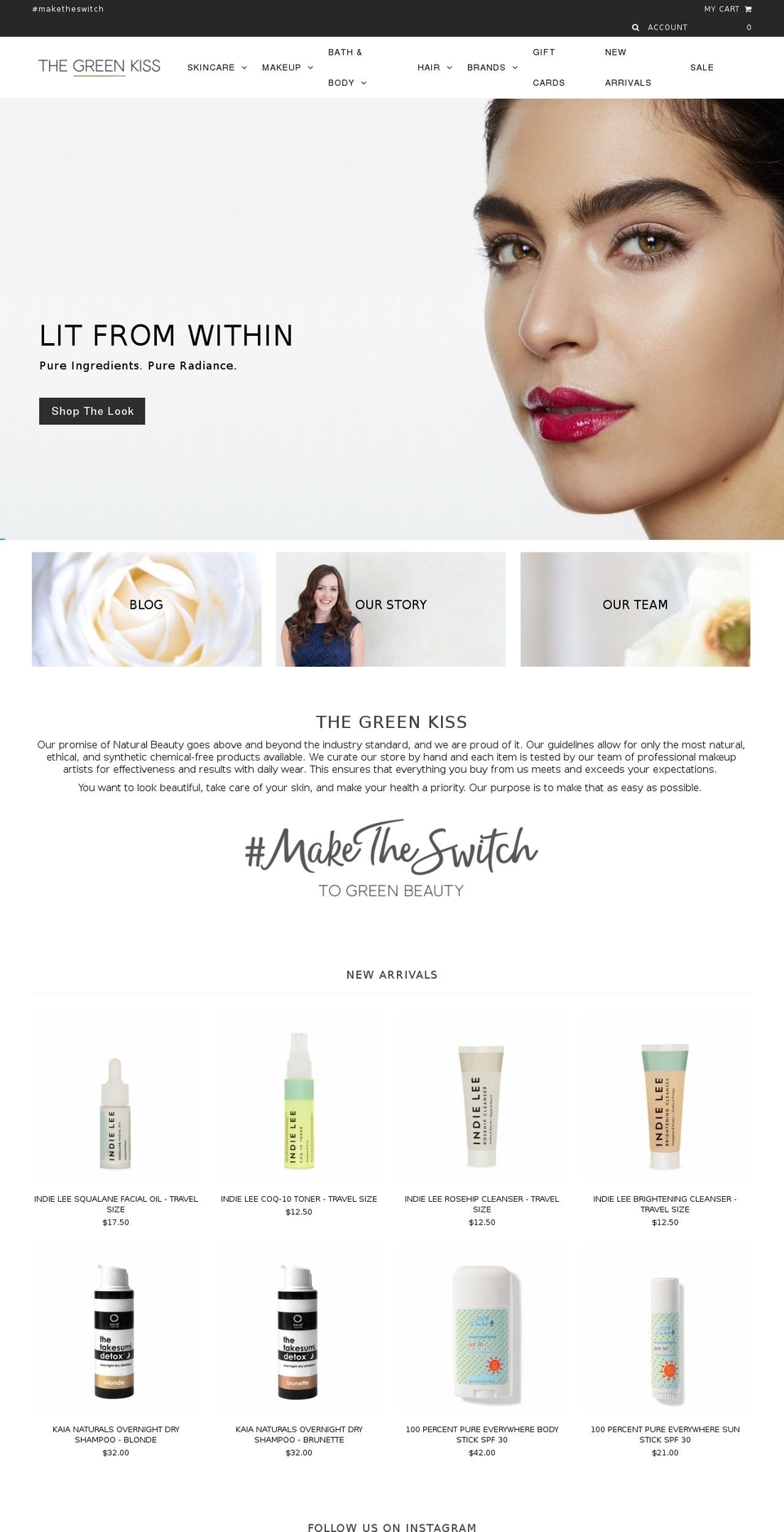 thegreenkiss.net shopify website screenshot