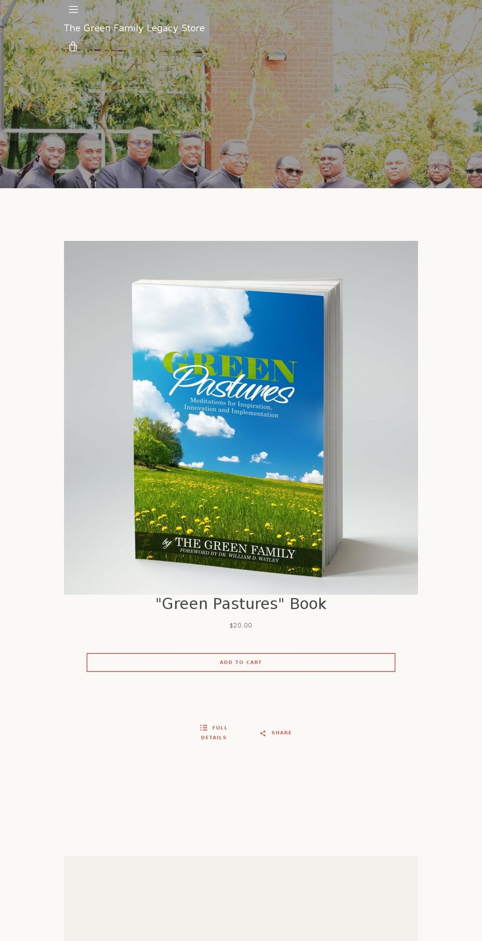 thegreenlegacy.com — Shopify storefront screenshot