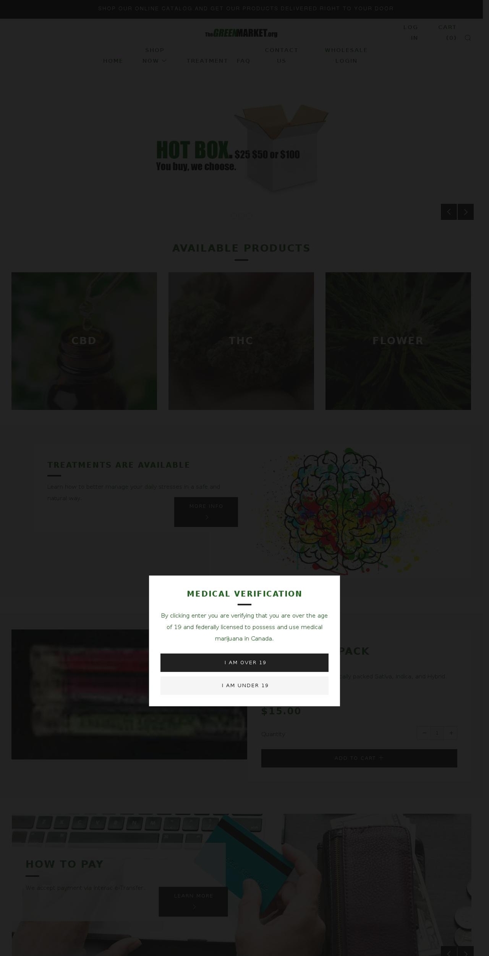 thegreenmarket.org shopify website screenshot