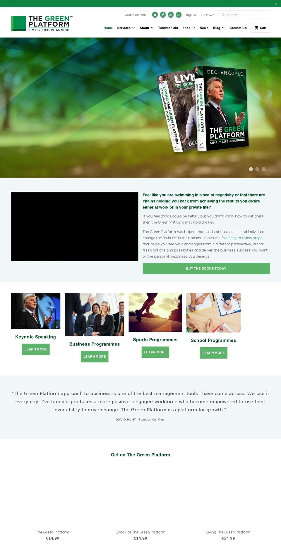 The Green Platform by Lightyear Shopify theme site example thegreenplatform.com