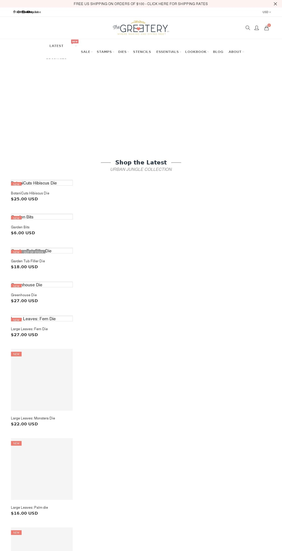 thegreetery.com shopify website screenshot